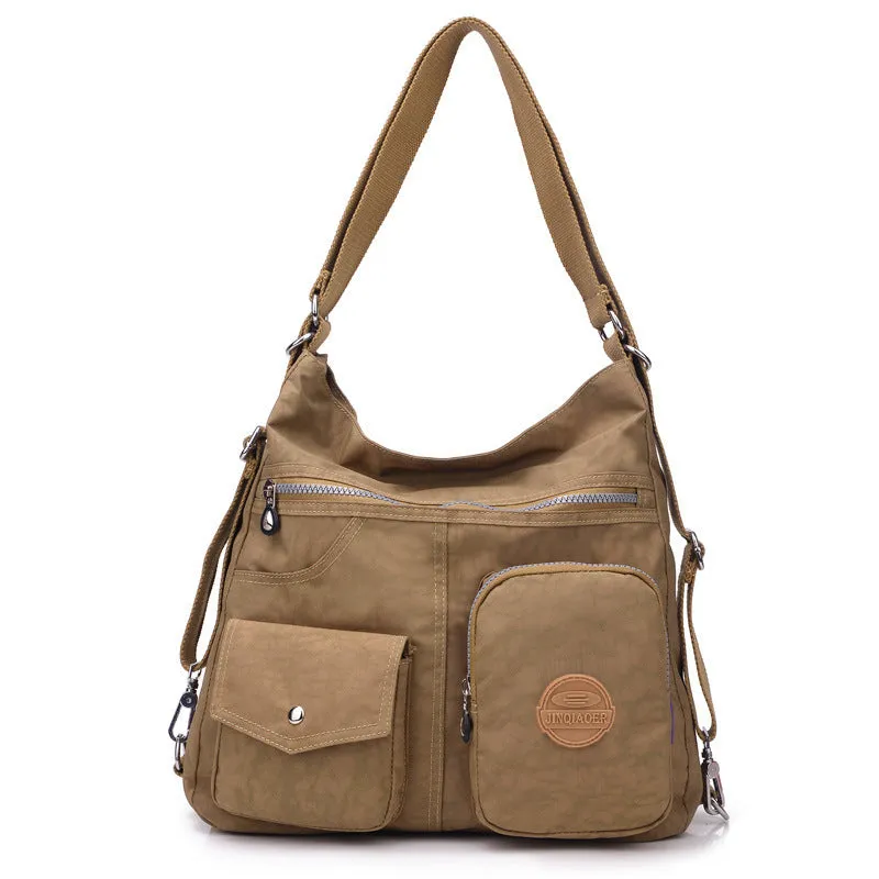 Carly – Crimson Multi-Pocket Crossbody Bag with Adjustable Strap