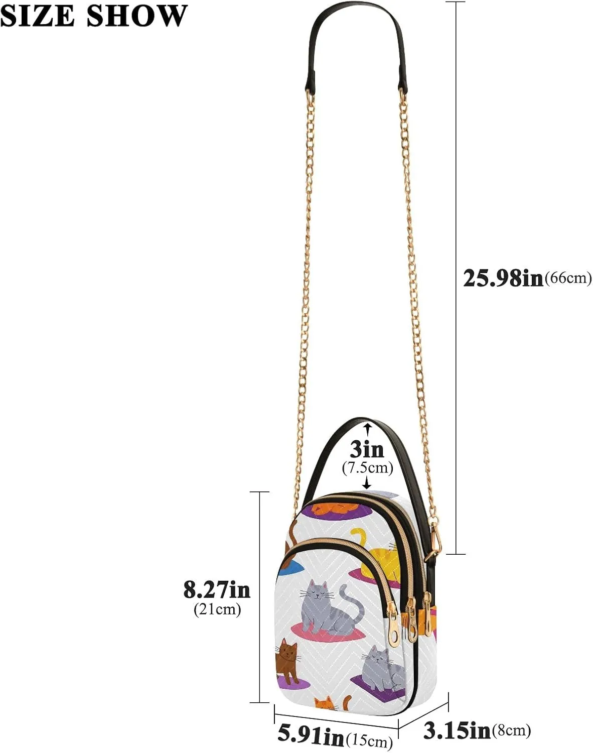 Cartoon Quilted Crossbody Bag Small Shoulder Purse Women's Handbags Phone Purse with Chain