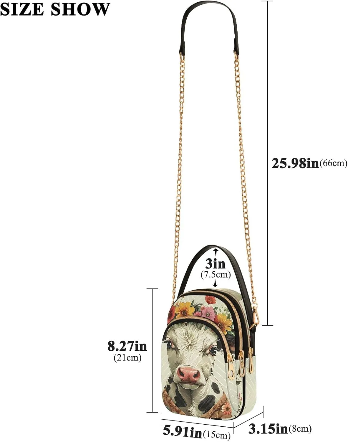 Cartoon Quilted Crossbody Bag Small Shoulder Purse Women's Handbags Phone Purse with Chain
