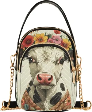 Cartoon Quilted Crossbody Bag Small Shoulder Purse Women's Handbags Phone Purse with Chain