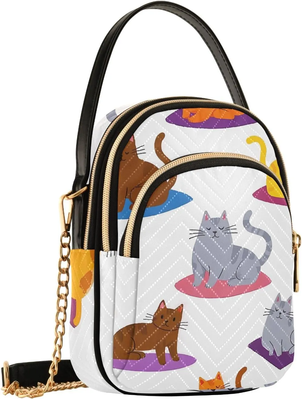 Cartoon Quilted Crossbody Bag Small Shoulder Purse Women's Handbags Phone Purse with Chain