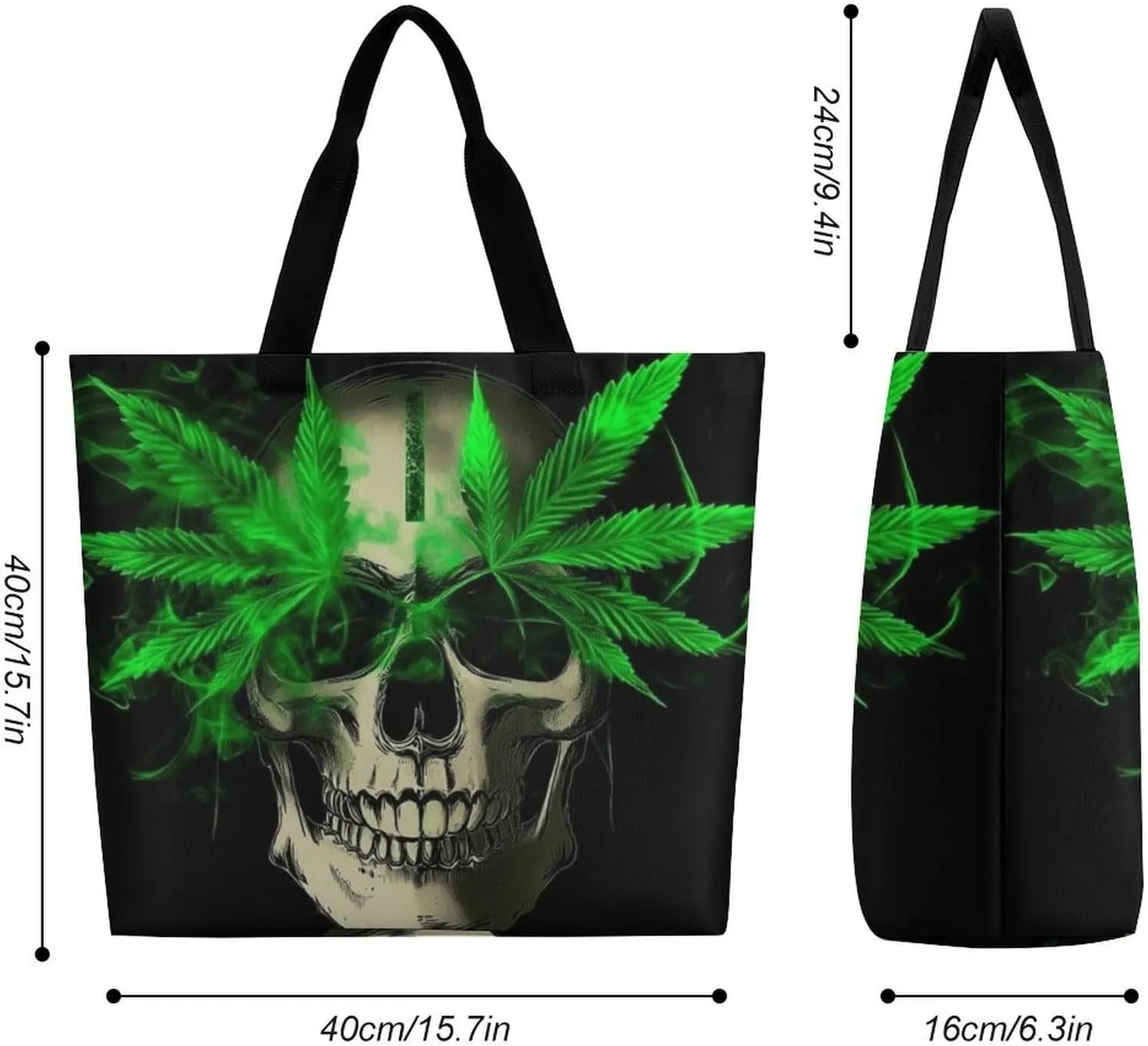 Casual Grocery Shopping Bag, Portable Beach Shoulder Bags Reusable Tote Bag for Travel Office