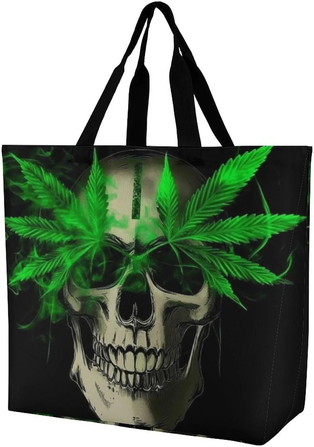 Casual Grocery Shopping Bag, Portable Beach Shoulder Bags Reusable Tote Bag for Travel Office