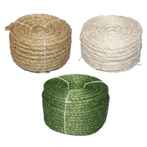 Cat Scratching Post – Durable Twisted Sisal Rope for Gardening, DIY Artwork, and Climbing Frames. 6mm x 20M.