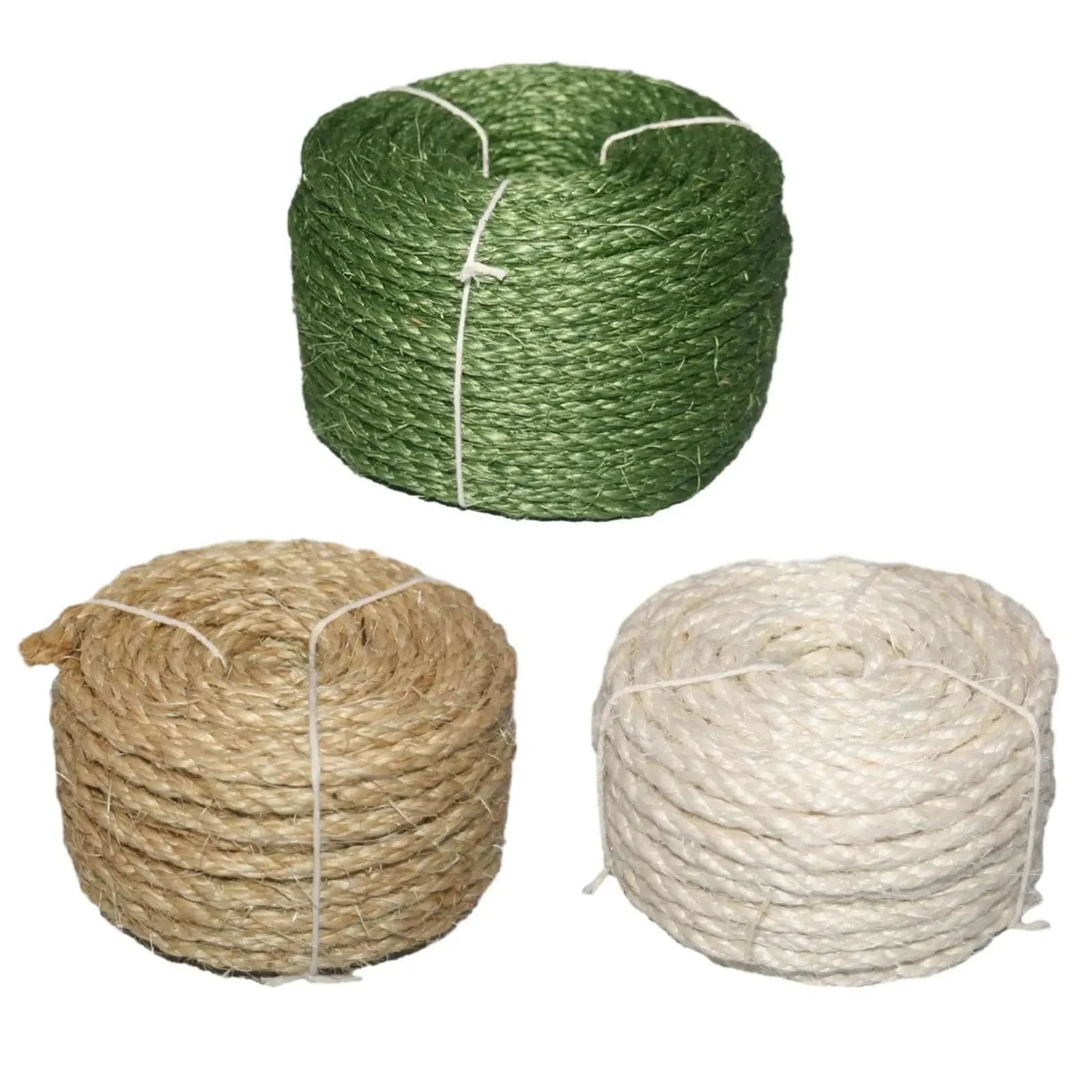 Cat Scratching Post – Durable Twisted Sisal Rope for Gardening, DIY Artwork, and Climbing Frames. 6mm x 20M.