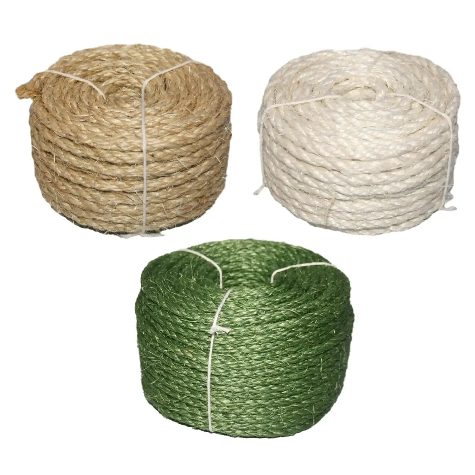 Cat Scratching Post – Durable Twisted Sisal Rope for Gardening, DIY Artwork, and Climbing Frames. 6mm x 20M.