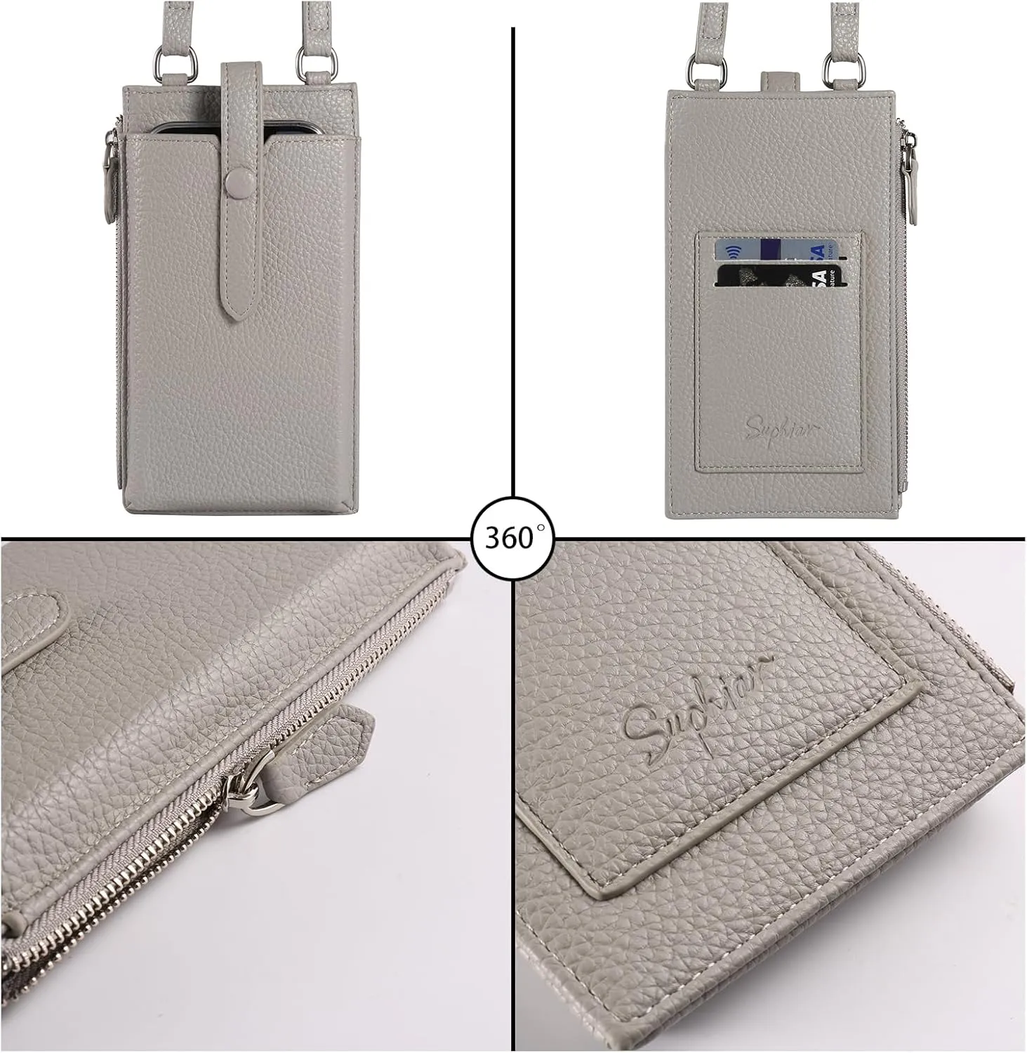 Cell Phone Purse Wallet Small Crossbody Bags for Women with Adjustable Shoulder Straps and Card Slots