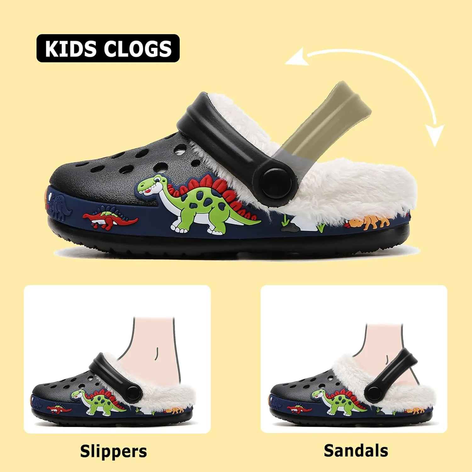 CERYTHRINA Kid's Cute Garden Clogs Shoes Cartoon Slides Sandals Clogs Children Beach Pool Slippers