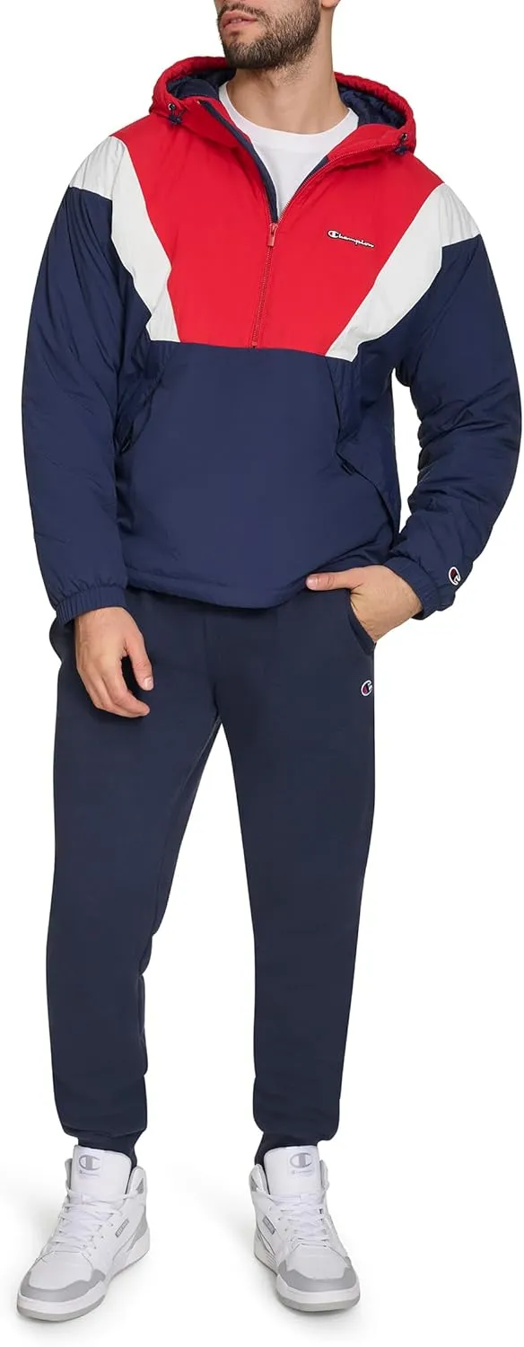 Champion Men's Color Block Lined Windbreaker with Hood