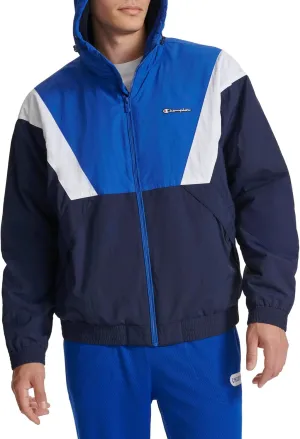 Champion Men's Color Block Lined Windbreaker with Hood