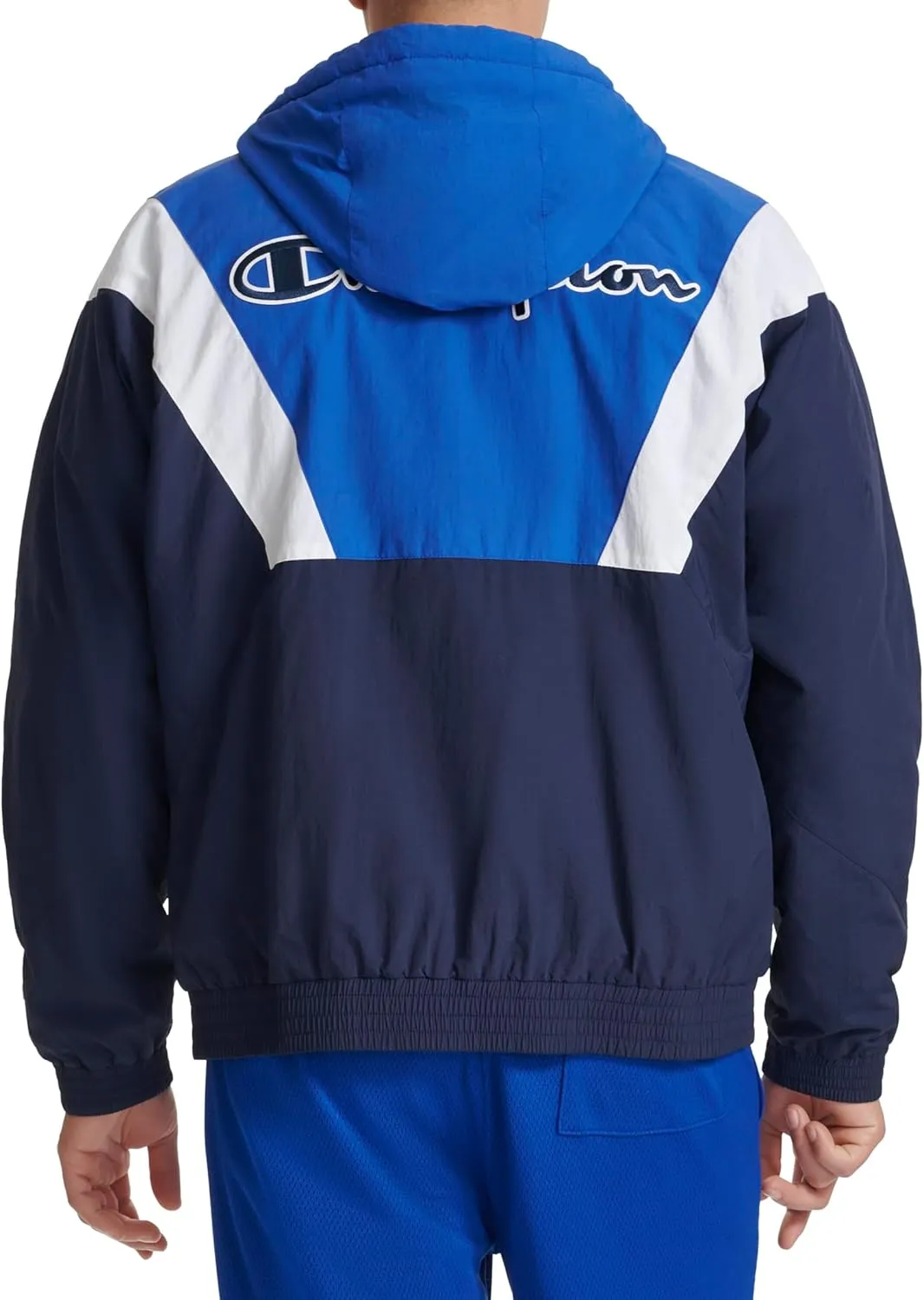 Champion Men's Color Block Lined Windbreaker with Hood