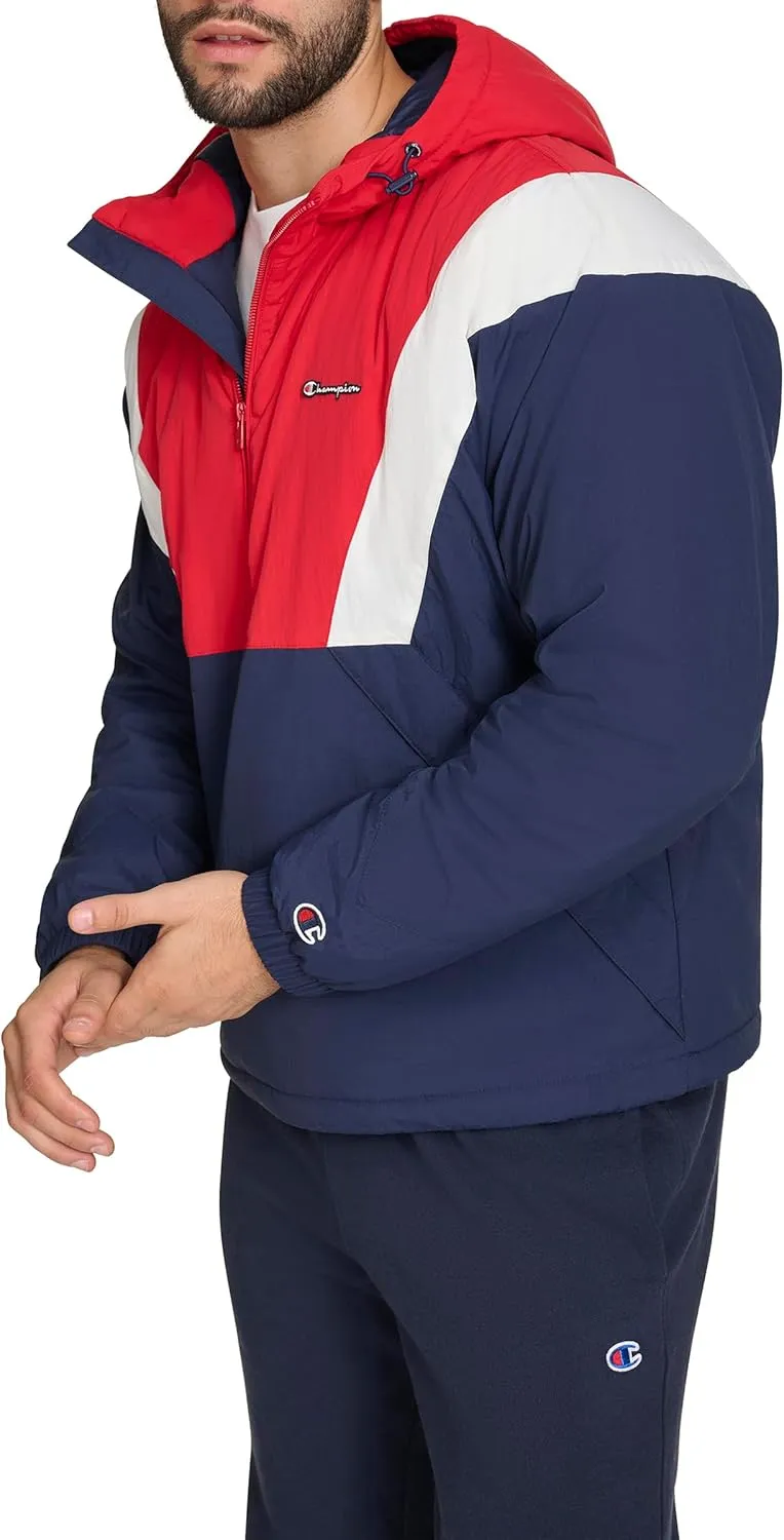 Champion Men's Color Block Lined Windbreaker with Hood