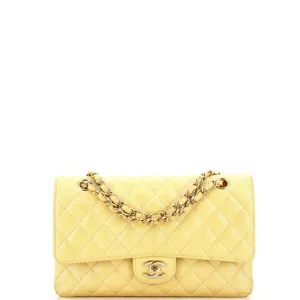 CHANEL Classic Double Flap Bag Quilted Iridescent Caviar Medium