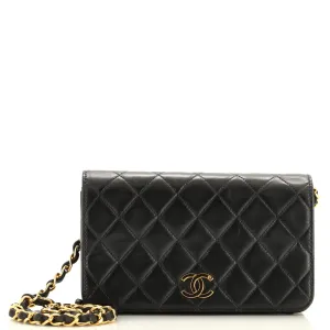 CHANEL Vintage Full Flap Bag Quilted Lambskin Mini