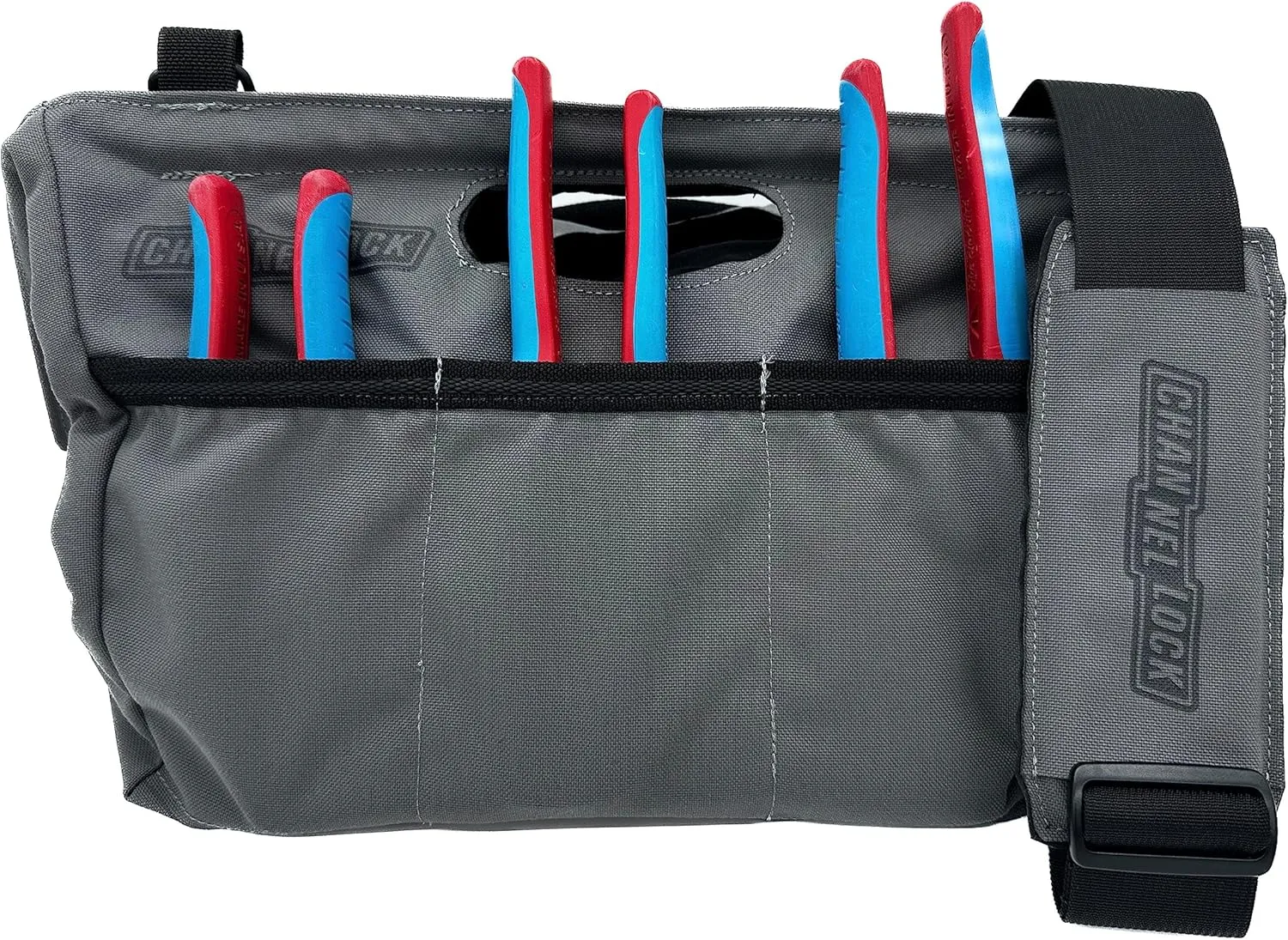 CHANNELLOCK TGM1G Basic 6-Pocket Tool Tote Water Resistant Tool Bag, CORDURA Material, Manufactured to U.S. Military Specifications, 100% Made in USA