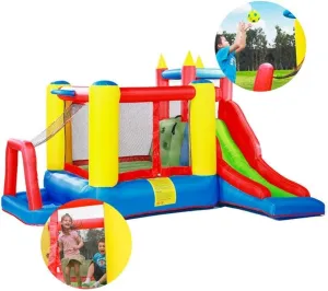 Children's Inflatable Castle Home Trampoline Children Playground Toys Basketball Slide Toy Outdoor Square Large Amusement Park Castle Toys