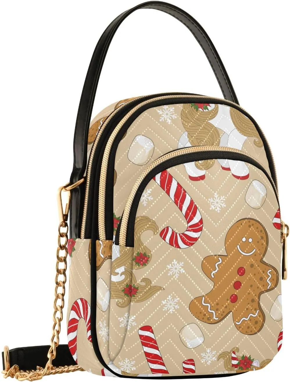 Christmas Nutcracker Crossbody Bags for Women Small Purse Chain Shoulder Bags Hand Bags for Trip Gifts Work