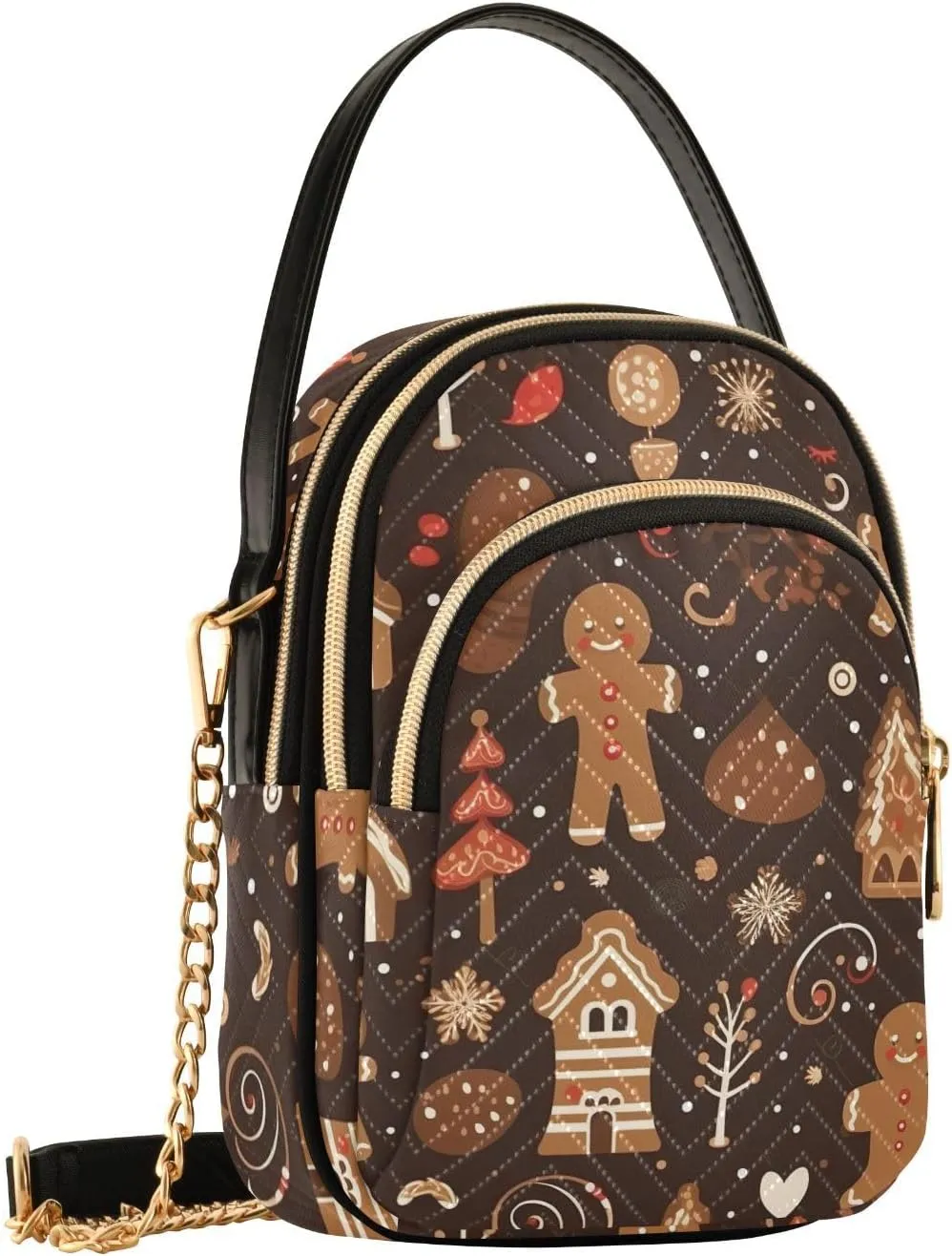 Christmas Nutcracker Crossbody Bags for Women Small Purse Chain Shoulder Bags Hand Bags for Trip Gifts Work