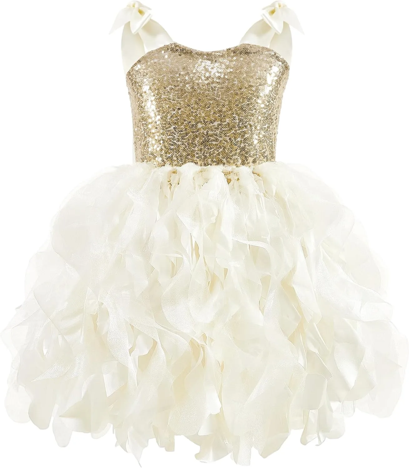 Christmas Tutu Dress for Girls Sequin Tulle Fairy Ball Dresses for Toddler Kid Little Girl Fancy Sparkly Birthday Outfit