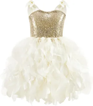 Christmas Tutu Dress for Girls Sequin Tulle Fairy Ball Dresses for Toddler Kid Little Girl Fancy Sparkly Birthday Outfit