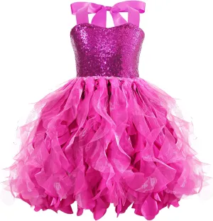 Christmas Tutu Dress for Girls Sequin Tulle Fairy Ball Dresses for Toddler Kid Little Girl Fancy Sparkly Birthday Outfit