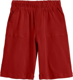 City Threads Little Boys' 3-Pocket Soft Jersey Shorts Perfect for Sensitive Skin SPD Sensory Friendly Clothing, Red 6