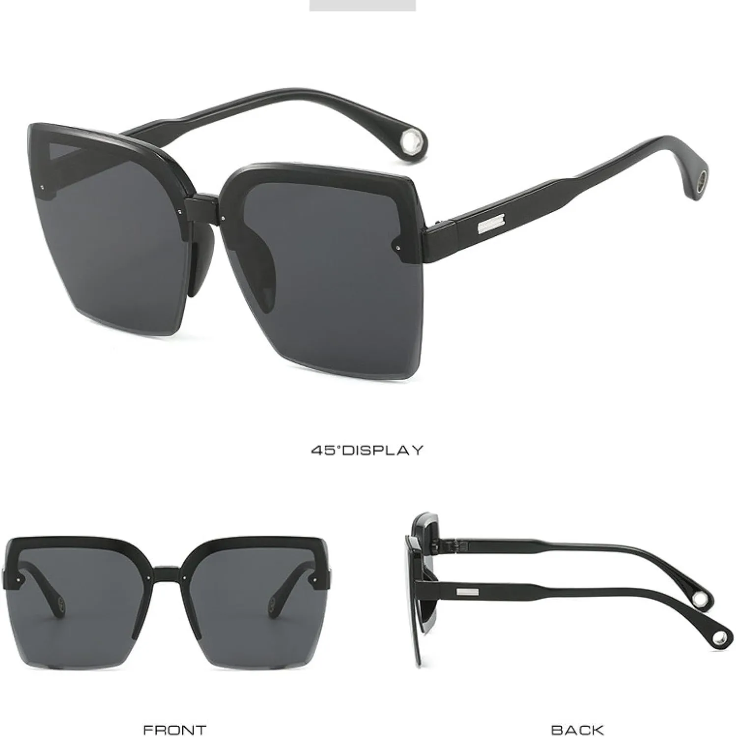 Classic Oversized Frame Sunglasses Women Men Fashion Outdoor Driving Summer Traveling Sun Glasses Uv400