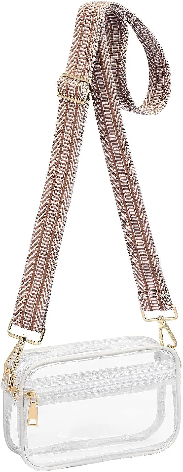 Clear Crossbody Bag Stadium Approved, Clear Purses for Women, Small Clear Stadium Bag for Concerts Sports Events