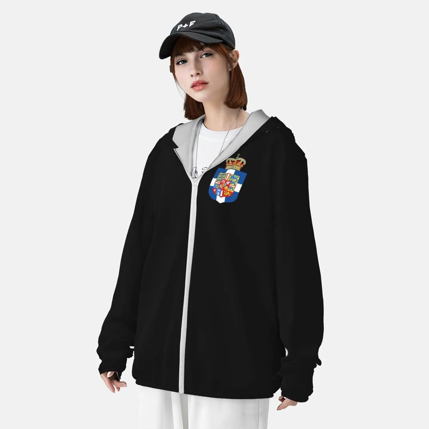 Coat Of Arms Of Greece Adult Sun Shirts Long Sleeve Uv Sun Protection Hoodie Fishing Hooded Sweatshirt For Men Women