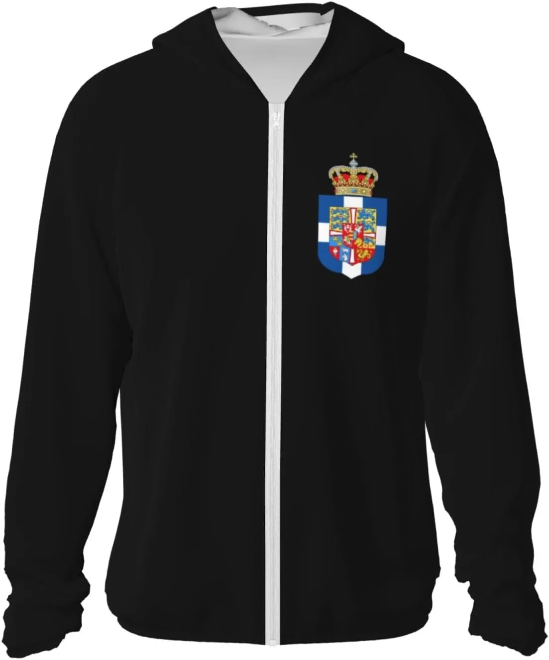 Coat Of Arms Of Greece Adult Sun Shirts Long Sleeve Uv Sun Protection Hoodie Fishing Hooded Sweatshirt For Men Women