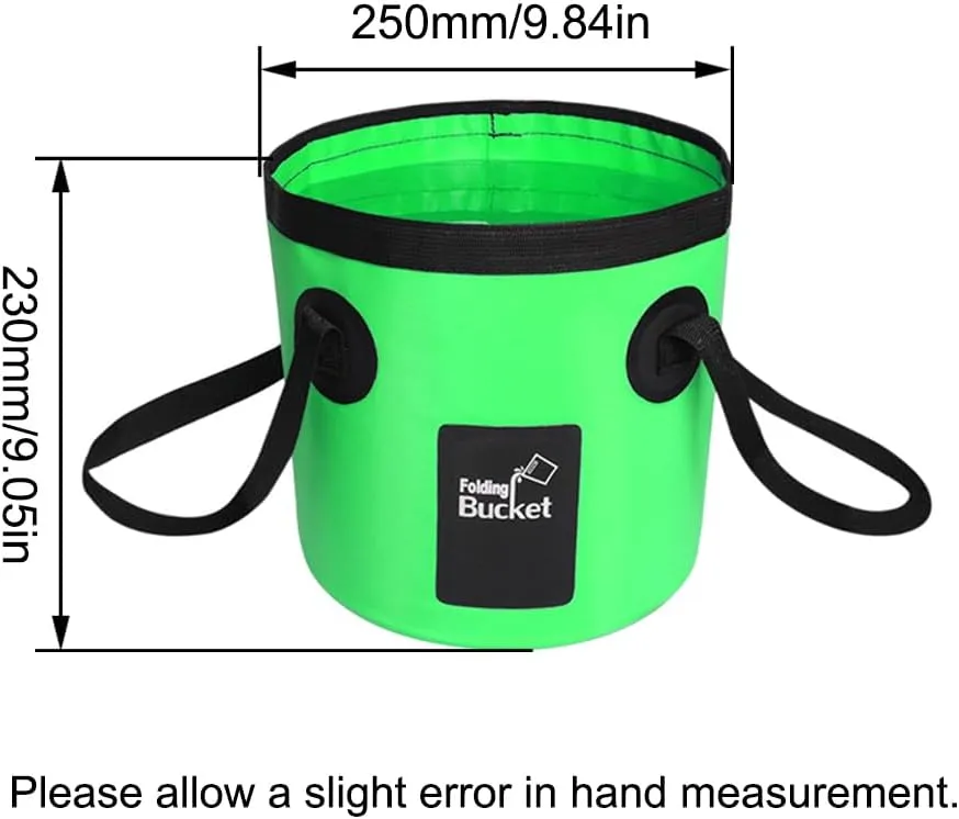 Collapsible Bucket with Handle 12L Outdoor Fishing Water Folding Bucket Lightweight Folding Water Container for RVing, Camping, Hiking, Backpacking(Orange)