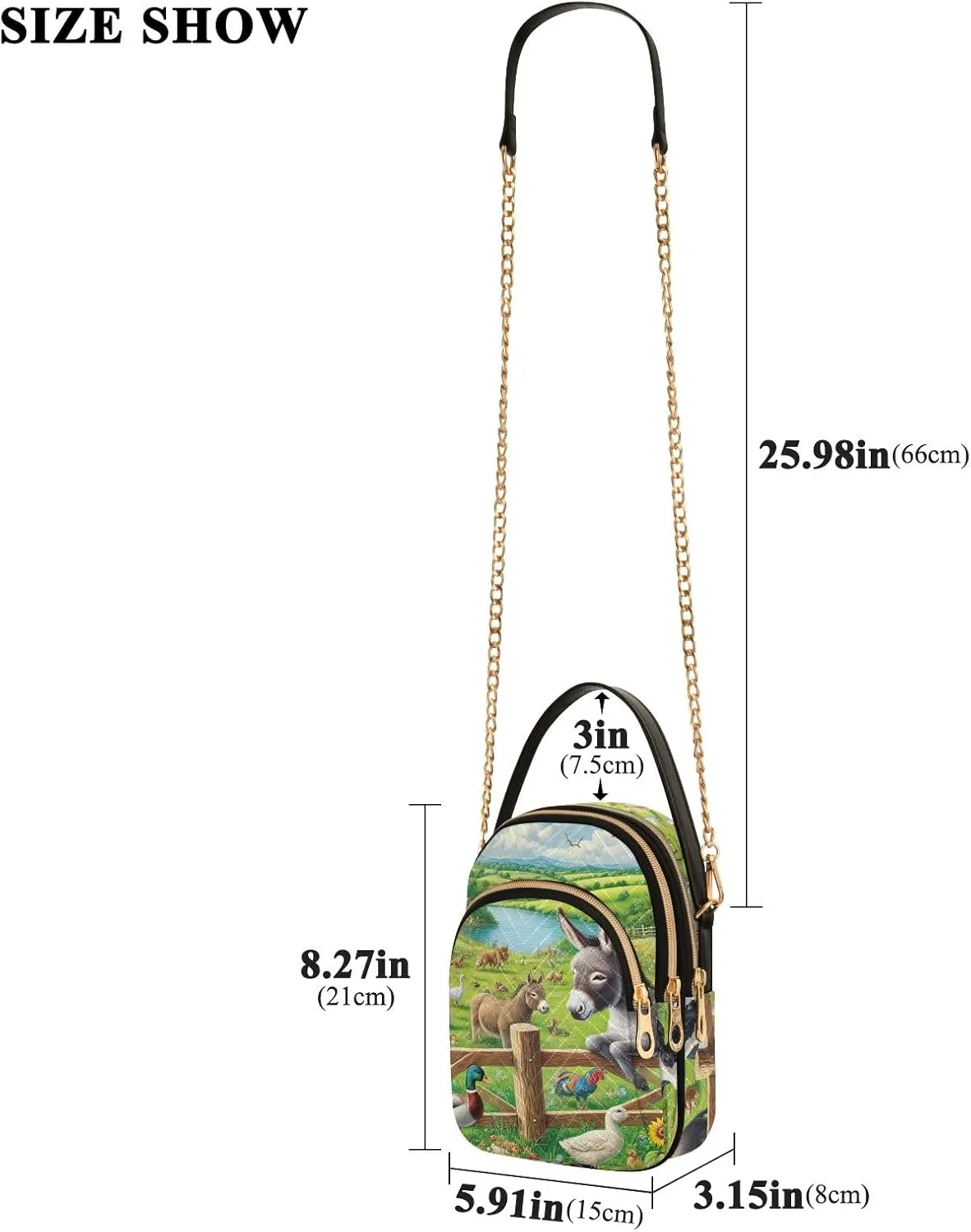 Colorful Small Shoulder Bags for Women Crossbody Chain Crossbody Bag