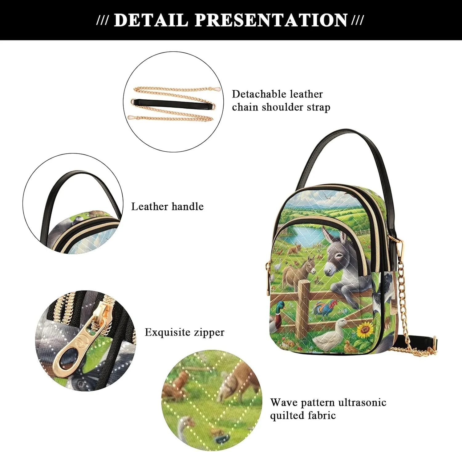 Colorful Small Shoulder Bags for Women Crossbody Chain Crossbody Bag