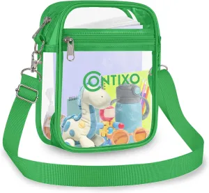 Contixo Clear Bag Stadium Approved - Clear Purses for Kids, Stadium Crossbody Messenger Bag for Concerts Sporting Events