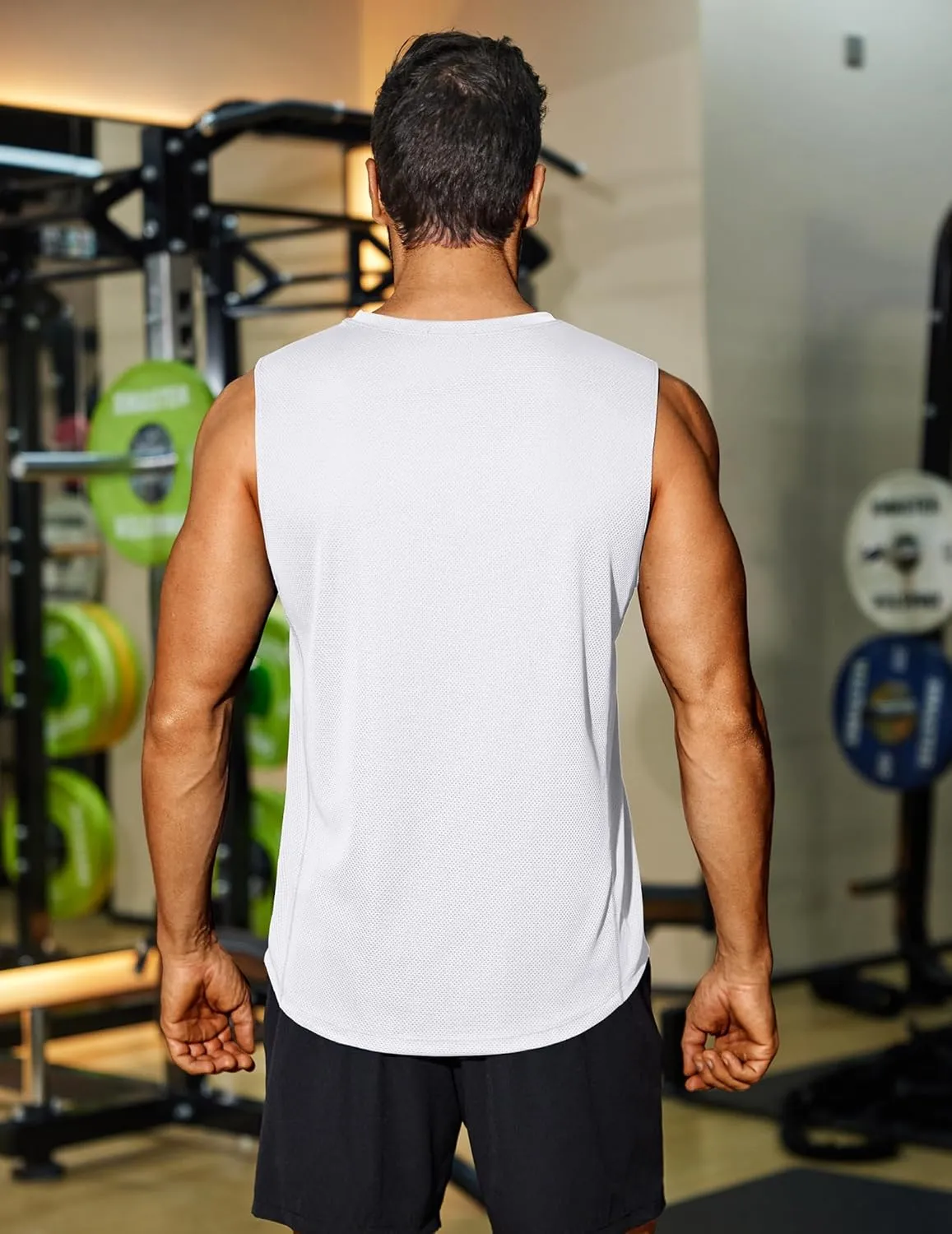 COOFANDY Sleeveless Muscle Shirts for Men Dry Fit Workout Gym Tank Tops Summer Swim Beach Shirt