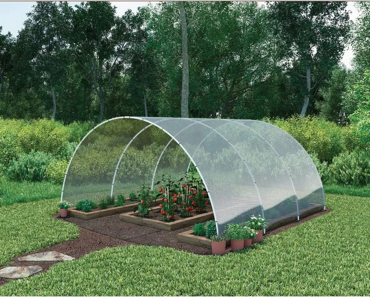COOLAROO 50% UV Block Shade Cloth Fabric Roll for Garden and Greenhouse, 6' x 15', White