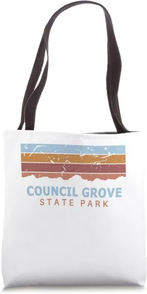 Council Grove State Park Montana Retro Cool Tote Bag