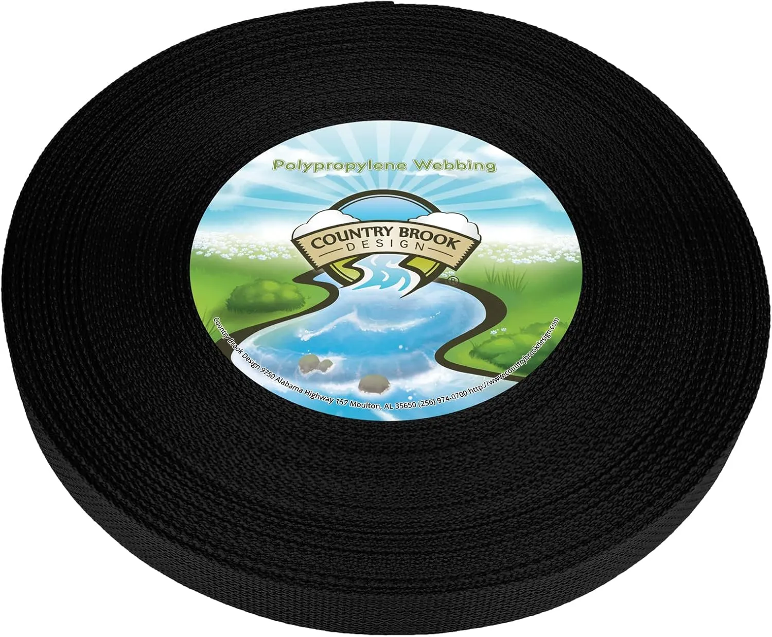 Country Brook Design 1" Webbing - 10/25/50 Yards - 30  Colors - EDC 1 Inch Polypropylene Webbing for Climbing Outdoors Crafting DIY Gear Repair