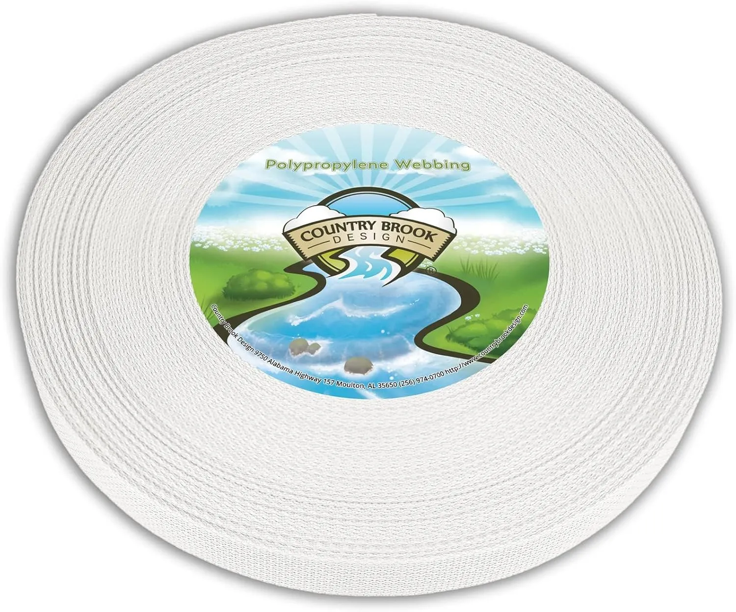 Country Brook Design 1" Webbing - 10/25/50 Yards - 30  Colors - EDC 1 Inch Polypropylene Webbing for Climbing Outdoors Crafting DIY Gear Repair