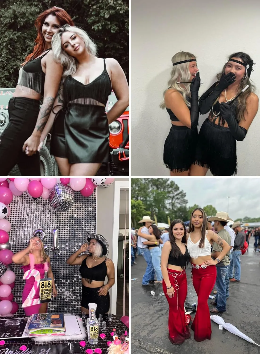Cowgirl Fringe Tops for Women - Western Country Concert Outfit Sexy Rave Music Festival Nashville Tassel Tank Shirt