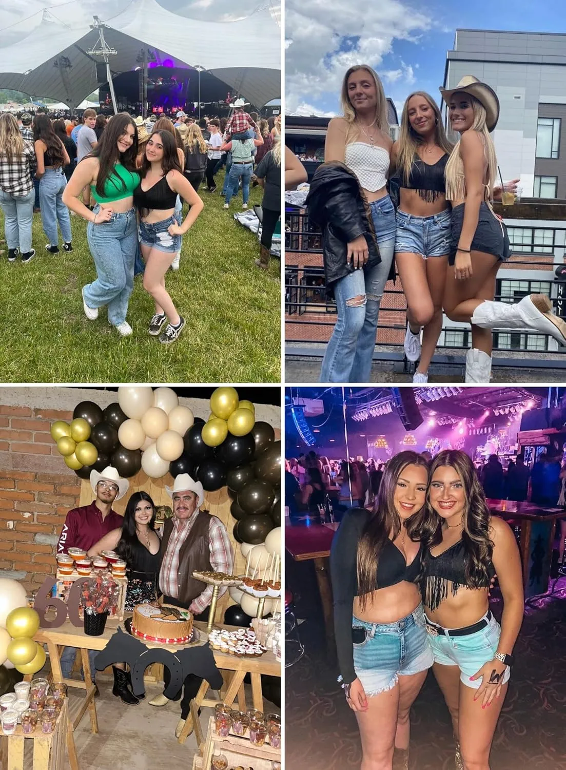 Cowgirl Fringe Tops for Women - Western Country Concert Outfit Sexy Rave Music Festival Nashville Tassel Tank Shirt