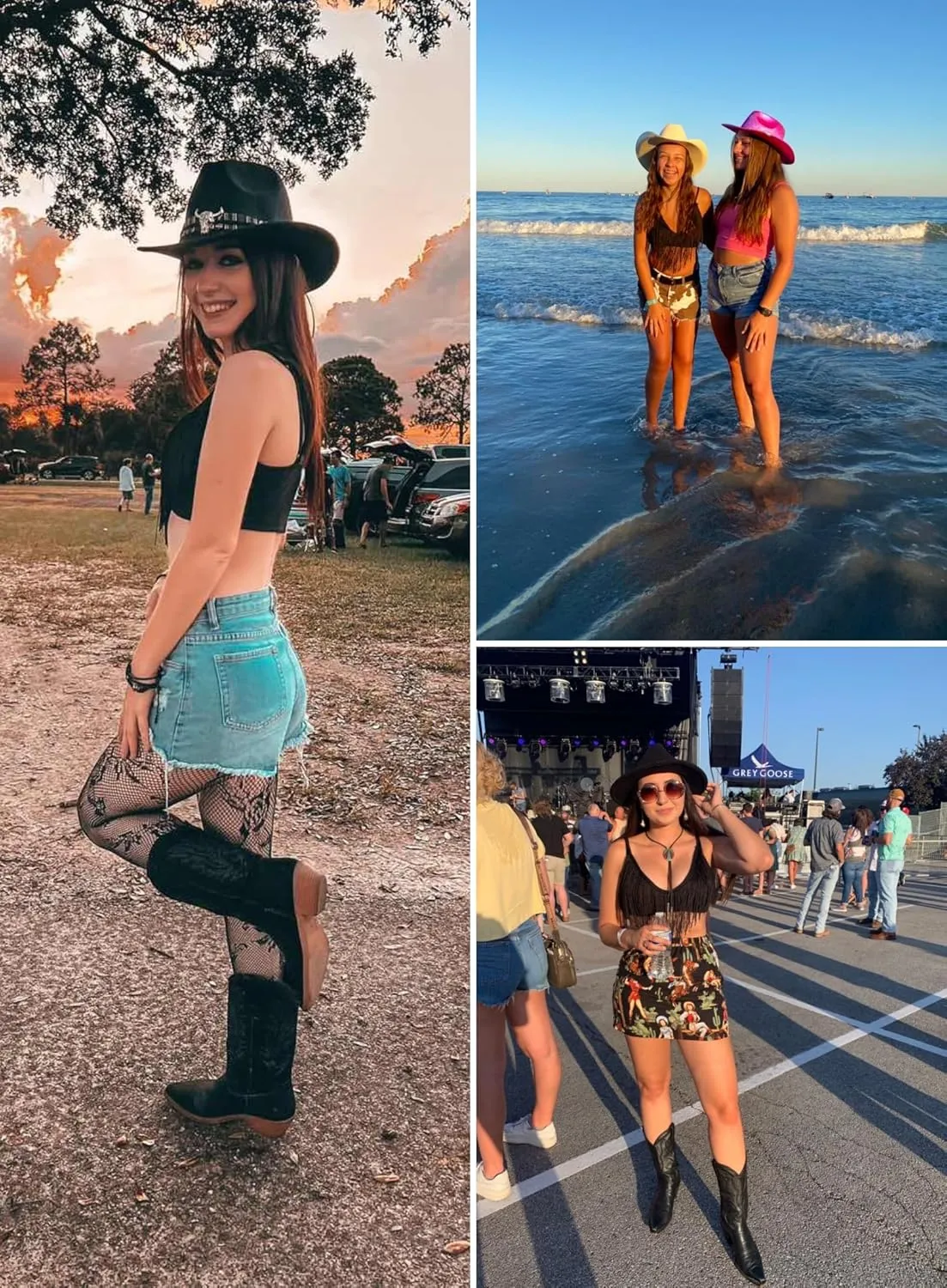 Cowgirl Fringe Tops for Women - Western Country Concert Outfit Sexy Rave Music Festival Nashville Tassel Tank Shirt