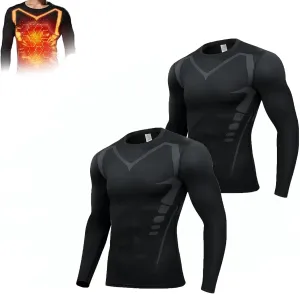 Cozy Breezy Shapewear Men,Compression Shirt Men,Men's Workout Quick Drying Slim Fit Long Sleeve Sports Vest