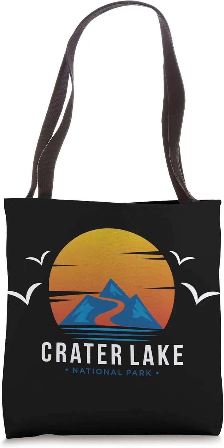 Crater Lake Mountains National Park Oregon Hiking Nature Tote Bag