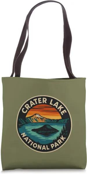 Crater Lake National Park Badge Tote Bag