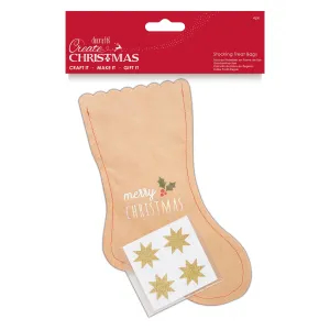 Create Christmas Stocking Treat Bags, Brown, Pack of 8, Craft Supplies for Home Christmas Craft and Craft Projects, Ideal for Festive Crafts for Kids and Adults