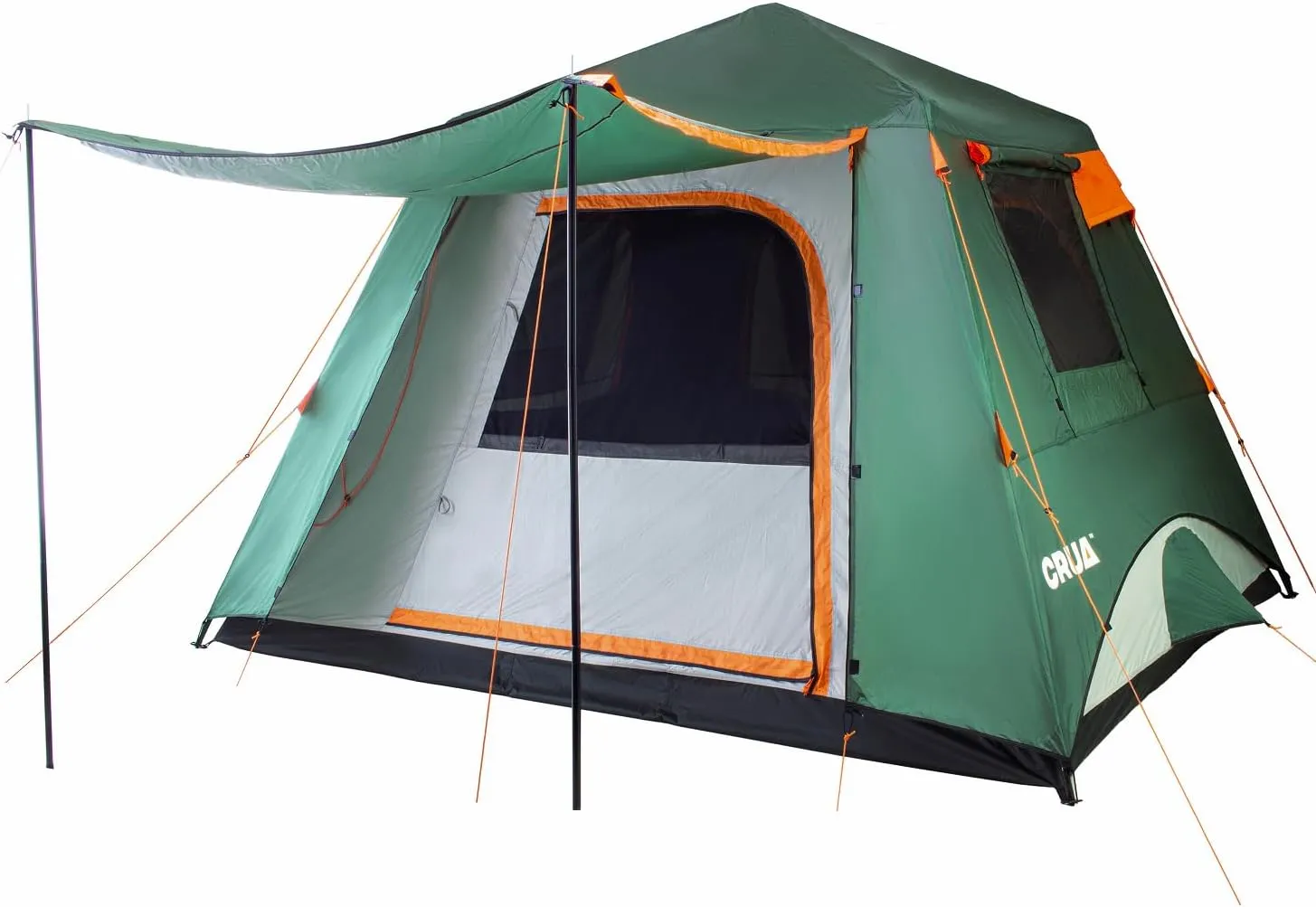 Crua Noir 6 Outdoor Camping Tent – 6 Person Tent for Camping with Blackout and Waterproof Features, Optional Insulated Inner Room and Flysheet Cover for Additional Weather Protection