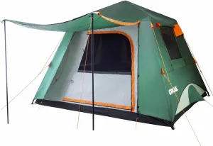 Crua Noir 6 Outdoor Camping Tent – 6 Person Tent for Camping with Blackout and Waterproof Features, Optional Insulated Inner Room and Flysheet Cover for Additional Weather Protection
