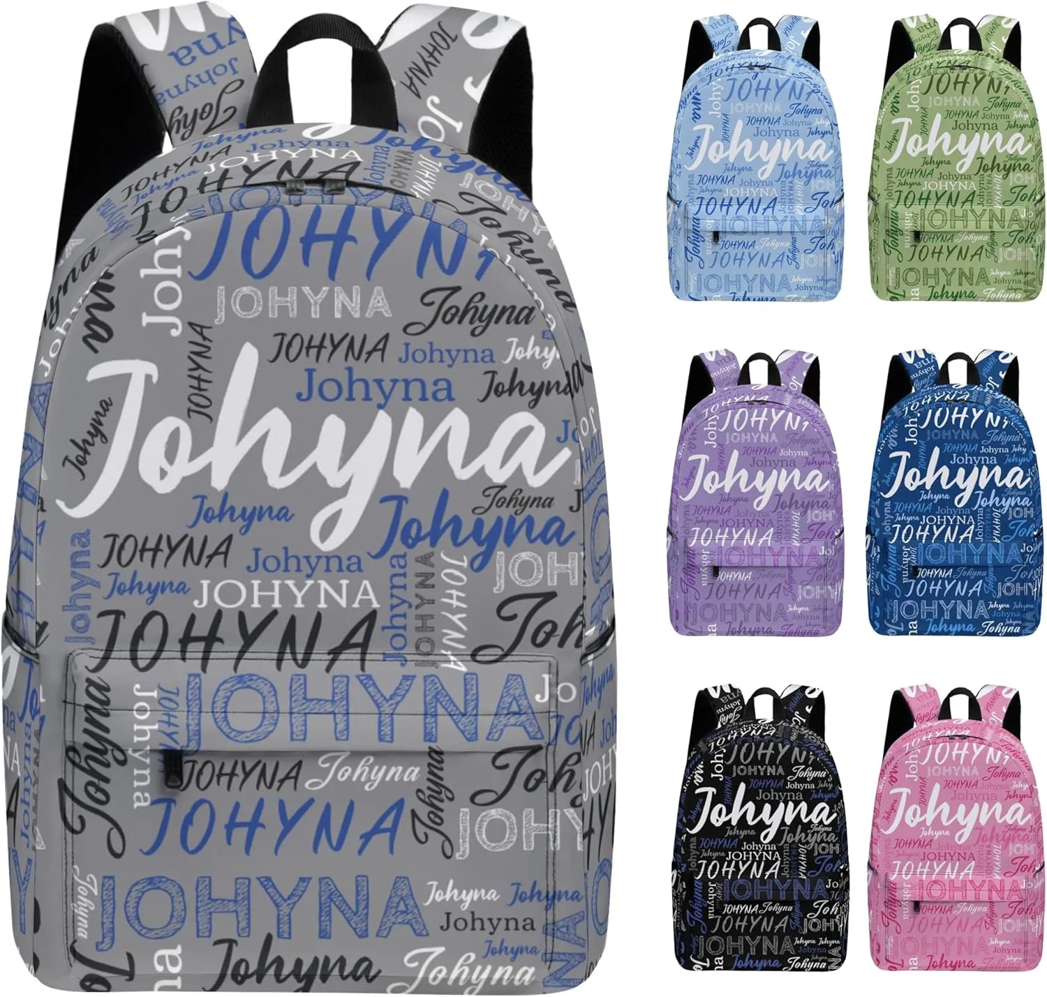 Custom Backpacks with Name for Boys Girls Teens, Personalized Name School Backpacks with Adjustable Shoulder Strap, Customized Casual Book Bag for School Work Travel Camping