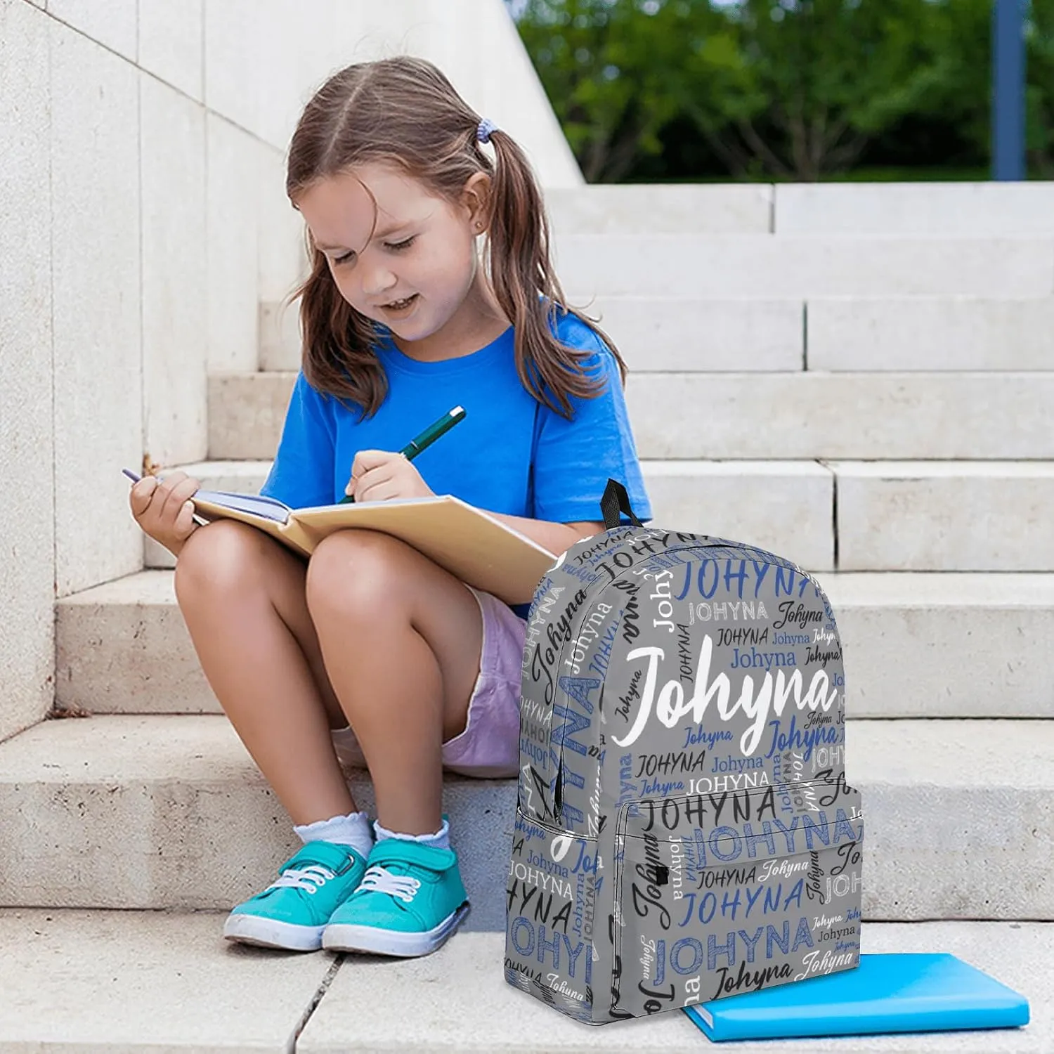 Custom Backpacks with Name for Boys Girls Teens, Personalized Name School Backpacks with Adjustable Shoulder Strap, Customized Casual Book Bag for School Work Travel Camping